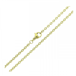 14K ŁAŃCUSZEK POZŁACANY 45 CM 2,4 MM ROLO DIAMENTOWANE XUPING 85483