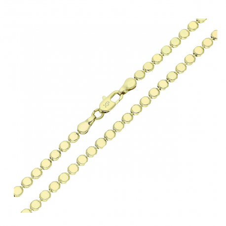 14K ŁAŃCUSZEK POZŁACANY 60 CM 3,3 MM MONETKI XUPING 85485