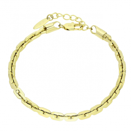 14k BRANSOLETKA POZŁACANA 18+3 CM 4 MM ANKIER XUPING 85510