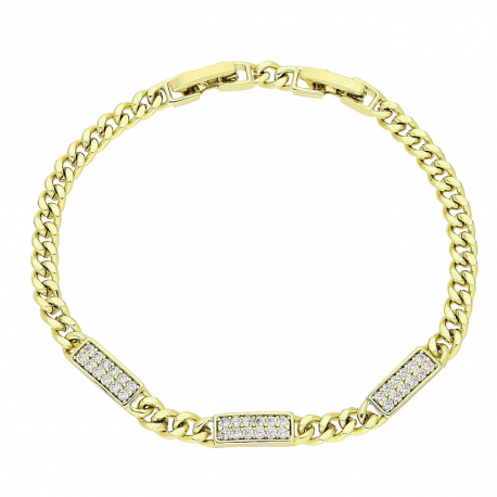 14k BRANSOLETKA POZŁACANA 19-17 CM 5 MM ELEGANCE XUPING 85521