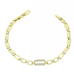 14k BRANSOLETKA POZŁACANA 19,5-17 CM 7 MM ELEGANCE XUPING 85528