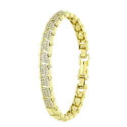 14k BRANSOLETKA POZŁACANA 18,5-16,5 CM 8 MM ELEGANCE XUPING 85529