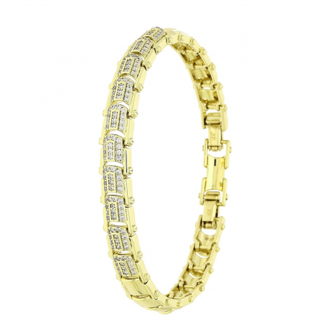 14k BRANSOLETKA POZŁACANA 18,5-16,5 CM 8 MM ELEGANCE XUPING 85529