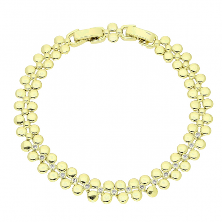 14k BRANSOLETKA POZŁACANA 18,5-17 CM 8 MM ELEGANCE XUPING 85532