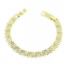 14k BRANSOLETKA POZŁACANA 18,5-16,5 CM 8 MM ELEGANCE XUPING 85533