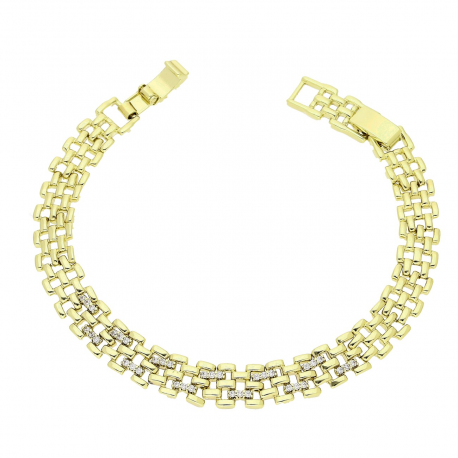 14k BRANSOLETKA POZŁACANA 18,5-16,5 CM 8 MM ELEGANCE XUPING 85533