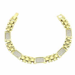 14k BRANSOLETKA POZŁACANA 18,5 CM 8 MM LUXURY XUPING 85535