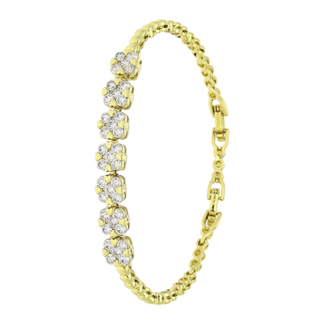 14k BRANSOLETKA POZŁACANA 19-16,5 CM 7 MM ELEGANCE XUPING 85544