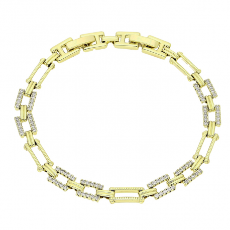 14k BRANSOLETKA POZŁACANA 19-17 CM 6 MM ELEGANCE XUPING 85546