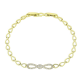 14k BRANSOLETKA POZŁACANA 19-17,5 CM 5 MM ELEGANCE XUPING 85557