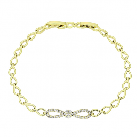 14k BRANSOLETKA POZŁACANA 19-17,5 CM 5 MM ELEGANCE XUPING 85557