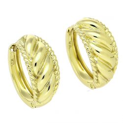 14k KOLCZYKI POZŁACANE 17/8 MM ZŁOTE KÓŁKA XUPING 85568