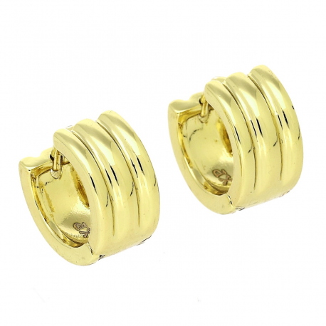 14k KOLCZYKI POZŁACANE 13/7 MM ZŁOTE KÓŁKA XUPING 85570