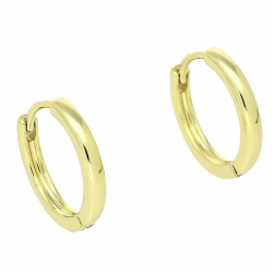 14k KOLCZYKI POZŁACANE 15/2 MM ZŁOTE KÓŁKA XUPING 85572