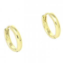 14k KOLCZYKI POZŁACANE 13/2 MM ZŁOTE KÓŁKA XUPING 85577