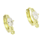 14k KOLCZYKI POZŁACANE 15/5 MM KÓŁKA BRYLANT Z MIŚKIEM XUPING 85588