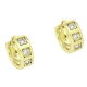 14k KOLCZYKI POZŁACANE 12/5 MM KÓŁECZKA Z BRYLANTAMI XUPING 85604