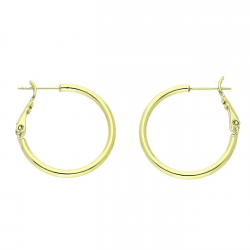 14k KOLCZYKI POZŁACANE 25/2 MM ZŁOTE KOŁA XUPING 85619