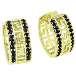 14k KOLCZYKI POZŁACANE 19/10 MM GRECKIE OWALNE XUPING 85624