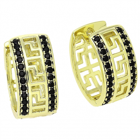 14k KOLCZYKI POZŁACANE 19/10 MM GRECKIE OWALNE XUPING 85624