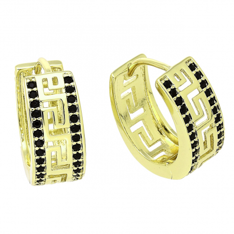 14k KOLCZYKI POZŁACANE 18/8 MM GRECKIE OWALNE XUPING 85626