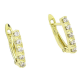 14k KOLCZYKI POZŁACANE 15/3 MM TRADYCYJNE Z BRYLANTAMI XUPING 85636