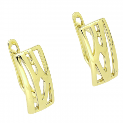 14k KOLCZYKI POZŁACANE 17/8 MM TRADYCYJNE AŻUROWE XUPING 85666