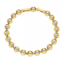 BRANSOLETKA POZŁACANA 19-17 CM 7 MM LUXURY XUPING 85735