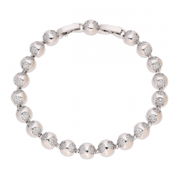 BRANSOLETKA PLATYNOWANA 19-17 CM 7 MM LUXURY XUPING 85736