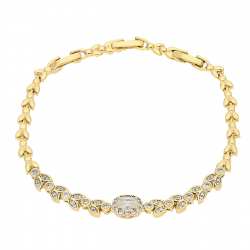 BRANSOLETKA POZŁACANA 20-18-16 CM 7 MM ELEGANCE XUPING 85739