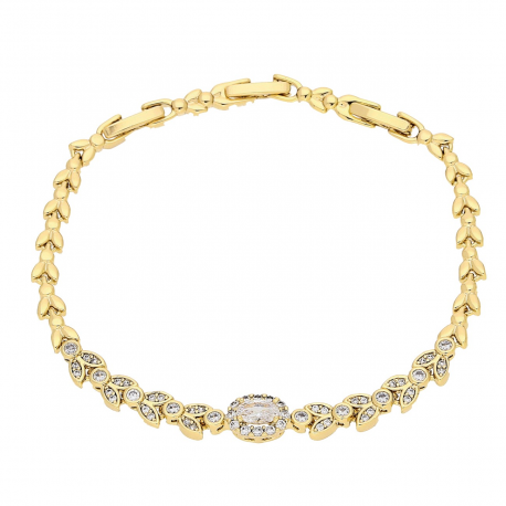 BRANSOLETKA POZŁACANA 20-18-16 CM 7 MM ELEGANCE XUPING 85739