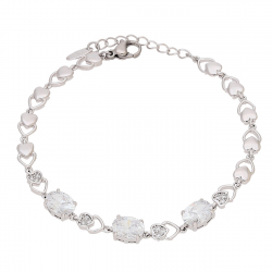 BRANSOLETKA PLATYNOWANA 17+3 CM 6 MM ELEGANCE XUPING 85743