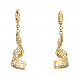 KOLCZYKI POZŁACANE 44/14 MM GRECKE AŻUROWE XUPING 85746