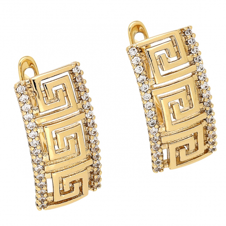 KOLCZYKI POZŁACANE 19/9 MM TRADYCYJNE GRECKIE XUPING 85779