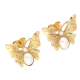KOLCZYKI POZŁACANE 20/22 MM MOTYLKI Z PERŁAMI XUPING 85805