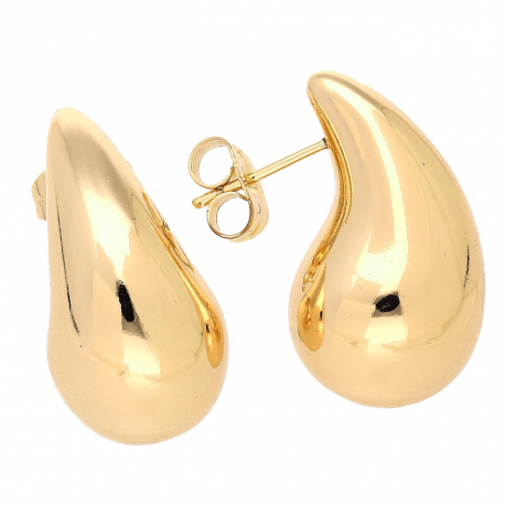 KOLCZYKI POZŁACANE 26/14 MM ZŁOTE ŁEZKI XUPING 85821