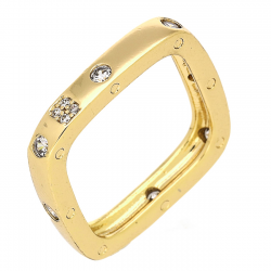 PIERŚCIONEK POZŁACANY 4 MM PROSTA ELEGANCJA XUPING 85824