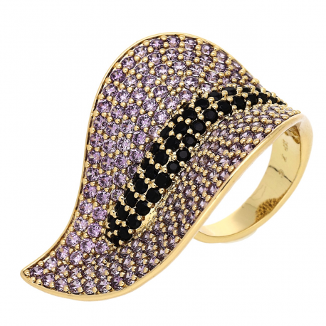 PIERŚCIONEK POZŁACANY 39 MM ROYAL LUXURY XUPING 85836