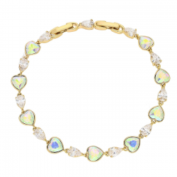 BRANSOLETKA POZŁACANA 19-17 CM 7 MM AB CRYSTAL XUPING 85865
