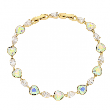 BRANSOLETKA POZŁACANA 19-17 CM 7 MM AB CRYSTAL XUPING 85865