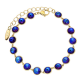 BRANSOLETKA POZŁACANA 18+5 CM 8 MM SAPPHIRE CRYSTAL XUPING 85868