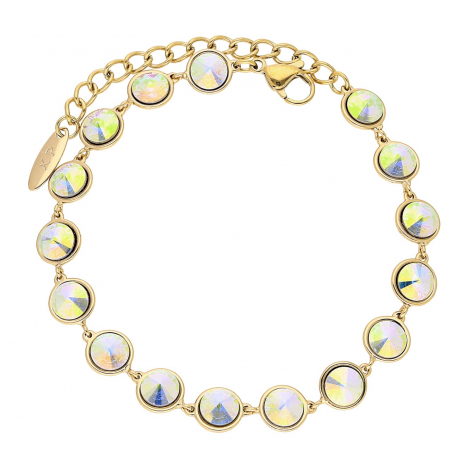 BRANSOLETKA POZŁACANA 18+5 CM 8 MM AB CRYSTAL XUPING 85872