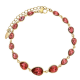BRANSOLETKA POZŁACANA 17+5 CM 9 MM ROSE CRYSTAL XUPING 85876