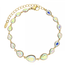 BRANSOLETKA POZŁACANA 17+5 CM 9 MM AB CRYSTAL XUPING 85877