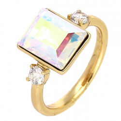 PIERŚCIONEK POZŁACANY 11 MM AB CRYSTAL XUPING 85884