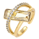 PIERŚCIONEK POZŁACANY 16 MM TOPAZ CRYSTAL XUPING 85891