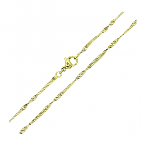 14K ŁAŃCUSZEK POZŁACANY 45 CM 2 MM ŻMIJKA PŁASKA SKRĘCANA XUPING 85912