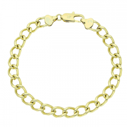 14K BRANSOLETKA POZŁACANA 21,5 CM 7,2 MM PANCERKA XUPING 85938