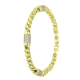 14K BRANSOLETKA POZŁACANA 19-17 CM 6 MM LUXURY XUPING 85950