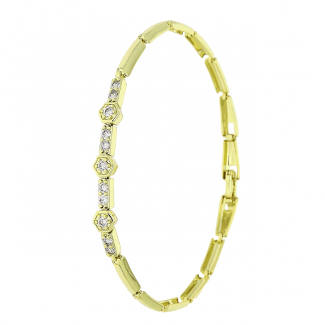 14K BRANSOLETKA POZŁACANA 19-18 CM 5 MM ELEGANCE XUPING 85954